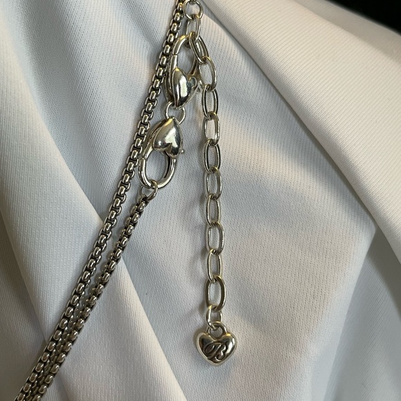 Brighton Blue Crystal Rocks Reversible Pendant Necklace 36” & Matching Bracelet - Picture 4 of 6